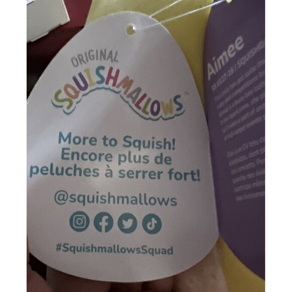 Squishmallows Aimee Chick Floral Flower Belly 2024 Easter Squad 5" Plush, New - Picture 8 of 11